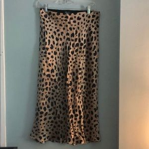 Silk leopard print midi skirt - Réalisation!